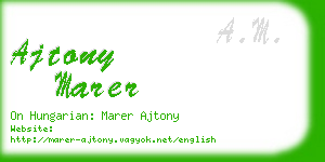 ajtony marer business card